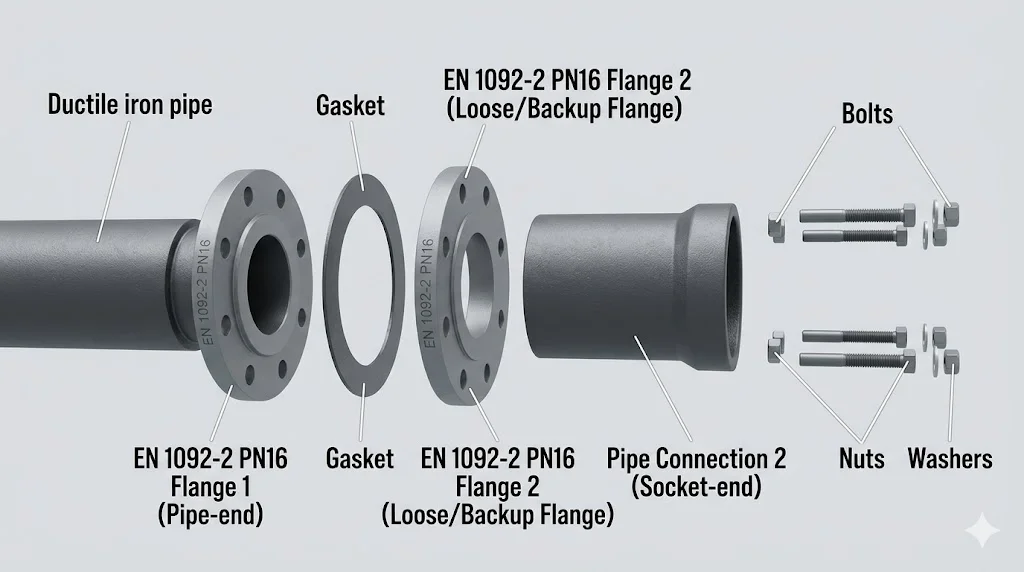 Chi tiết về flange PN16
