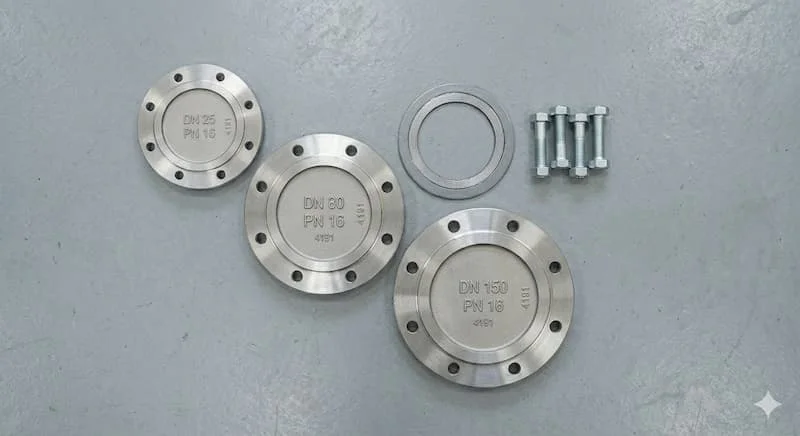 Trọn bộ phụ kiện đi kèm (mặt bích và gioăng)