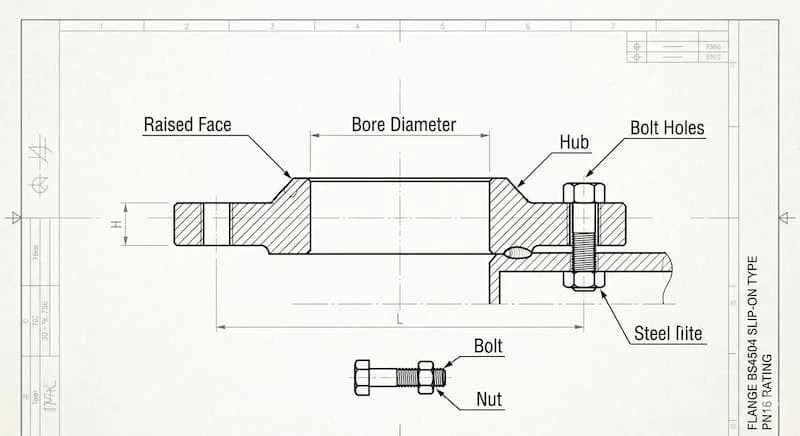 Thành phần cấu tạo mặt bích