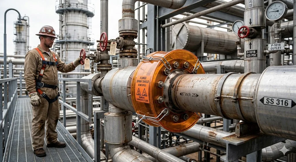 Lưu ý lắp đặt tấm chắn mặt bích