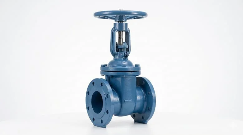 Van cổng chất lượng cao 2 inch (DN50), thân bằng gang, kết nối mặt bích, lớp phủ công nghiệp màu xanh lam,