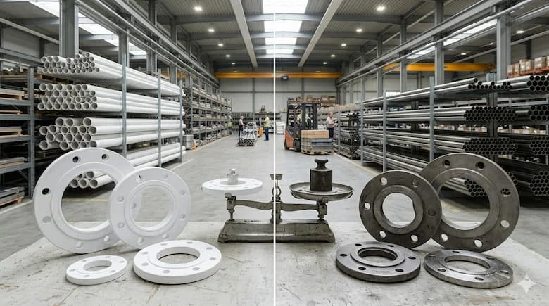 Ảnh so sánh PVC vs kim loại