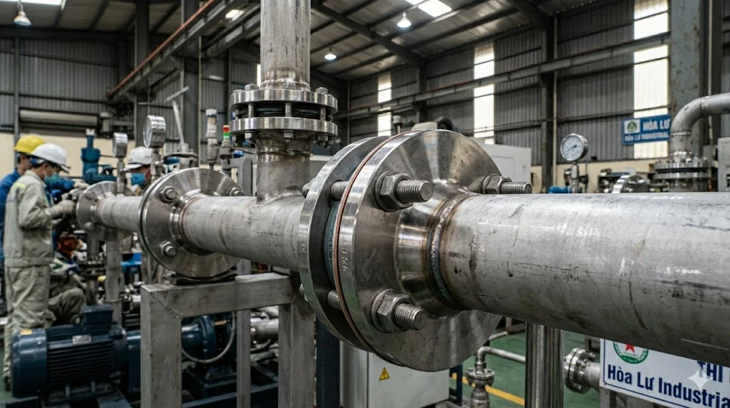 Quy trình lắp đặt mặt bích