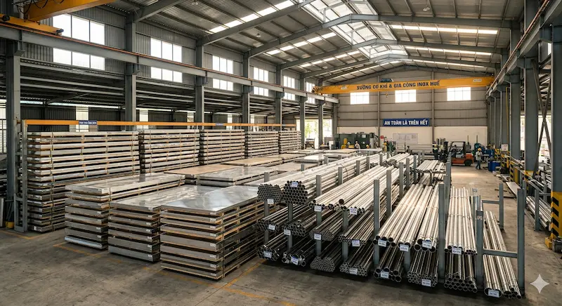 Xưởng inox tại Huế