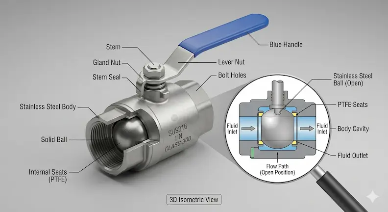 Cấu tạo chi tiết của van khóa