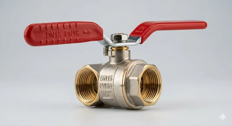 Ảnh chụp sản phẩm độ phân giải cao, chân thực của van bi đồng chất lượng cao dành cho ống 21mm (DN15)