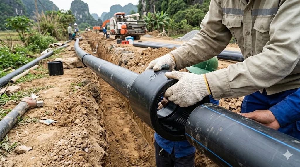 Quy trình lắp đặt khớp nối ống