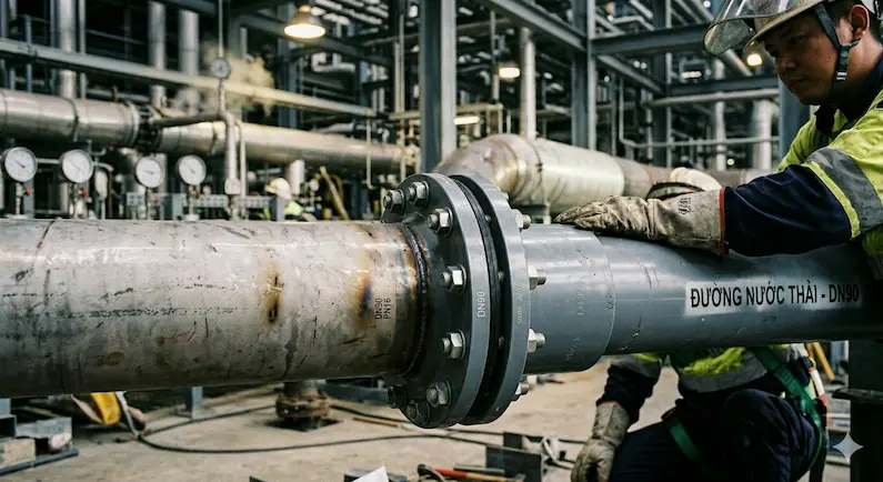 Hình ảnh chi tiết mặt bích d90