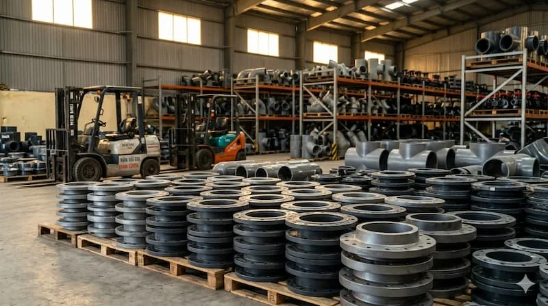 Minh họa quy mô sản xuất hoặc phân phối, tạo cảm giác về sự sẵn có của hàng hóa