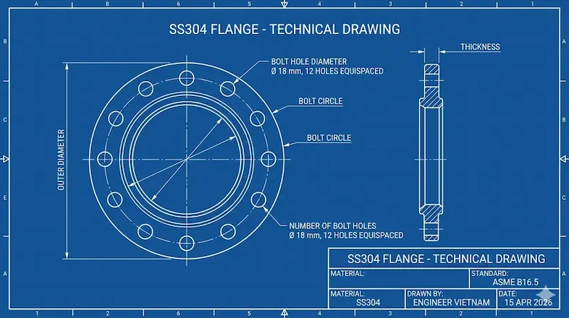 Thông số kỹ thuật mặt bích