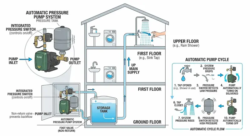 Nguyên lý vận hành bơm tăng áp