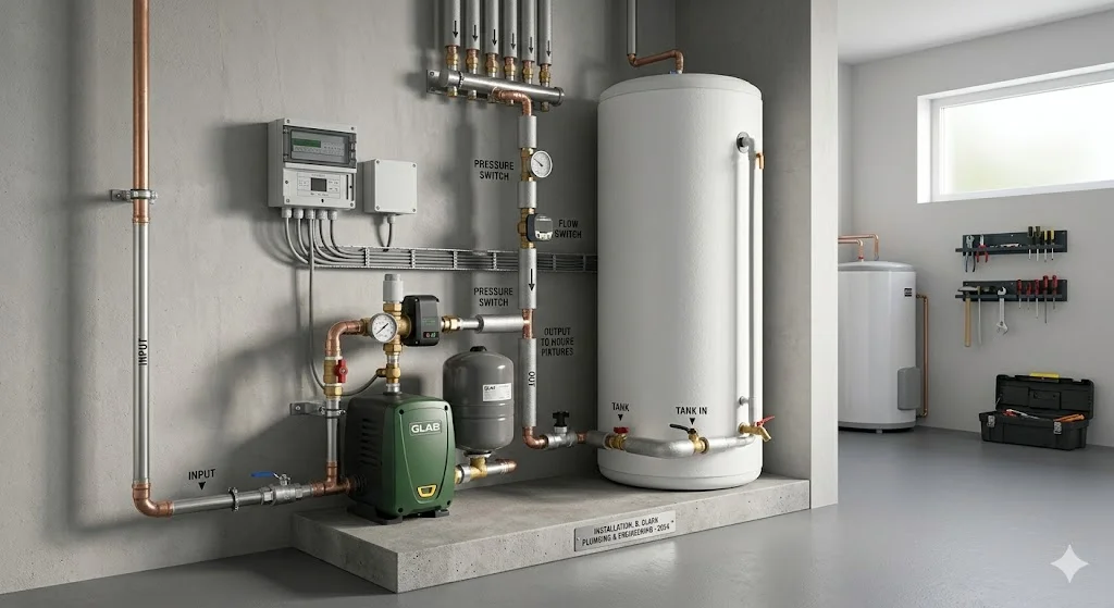 Lắp đặt bơm tăng áp