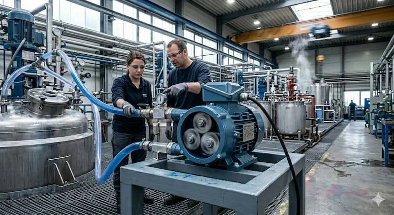 Ảnh bơm trong môi trường công nghiệp thực tế