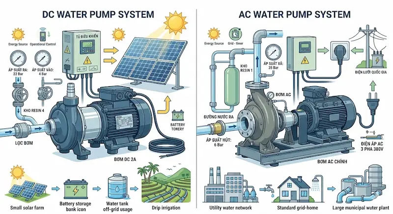 Phân loại máy bơm nước