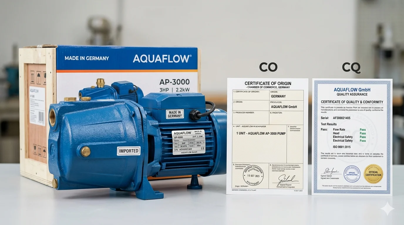 Hình ảnh phân biết máy bơm hàng thật và hàng giả 