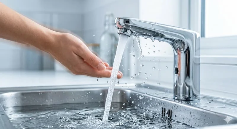 Minh họa trực tiếp cách van hoạt động mà không cần chạm tay.