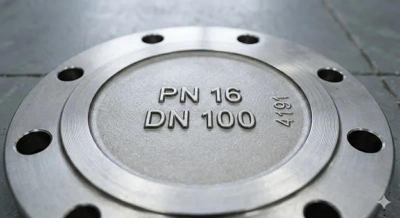 Các thông số kỹ thuật được dập nổi trên mặt bích