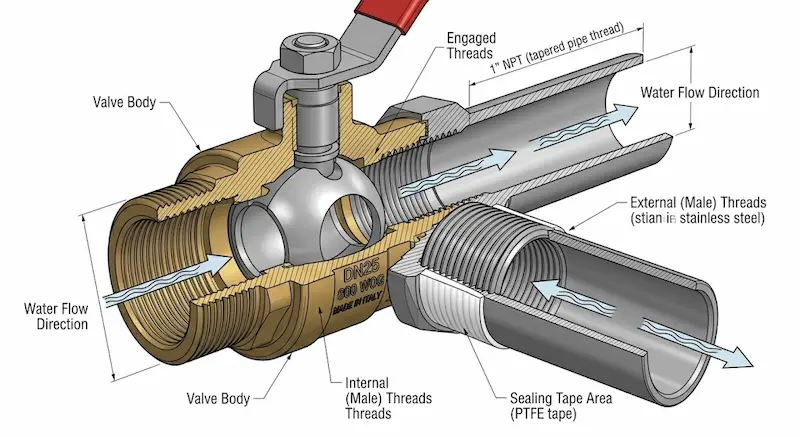 Thông số kỹ thuật của ren valve 