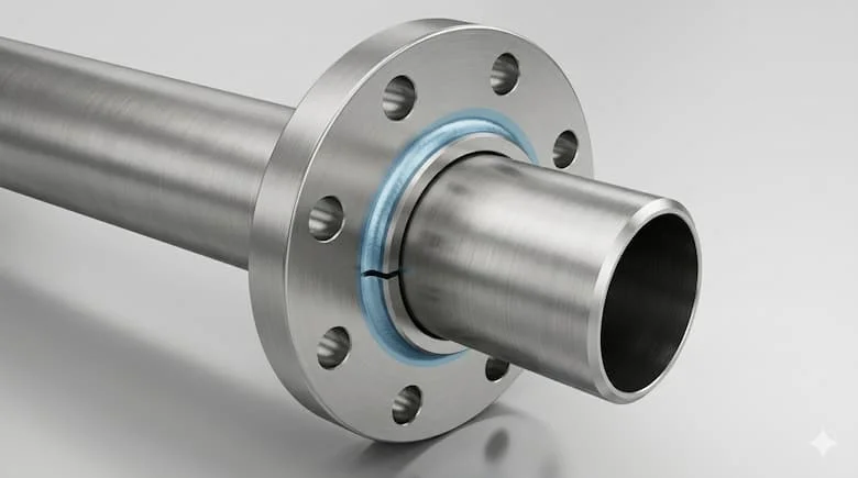 hình ảnh mặt cắt ngang của mối hàn mặt bích kiểu trượt