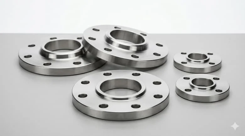 Hình ảnh sản phẩm chất lượng cao cho mặt bích trượt làm bằng thép không gỉ.