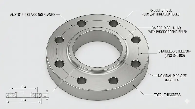 Thông số kĩ thuật mặt bích