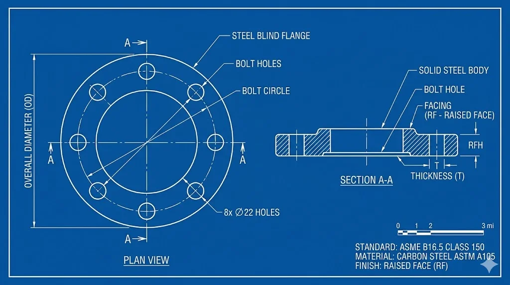 Hình ảnh minh họa mặt bích