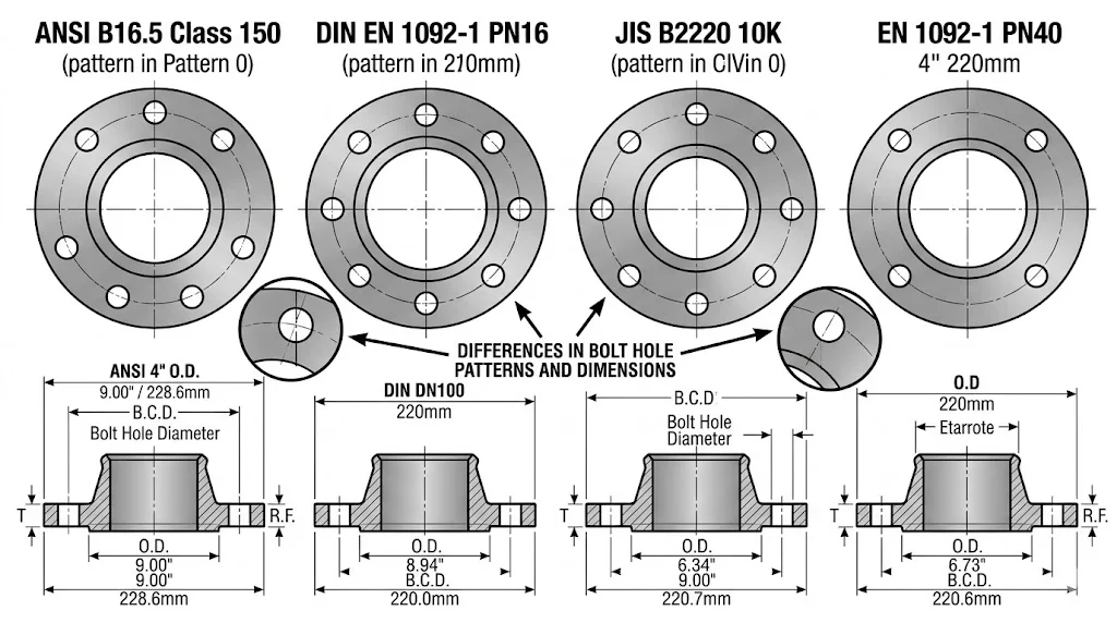 Lựa chọn tiêu chuẩn mặt bích