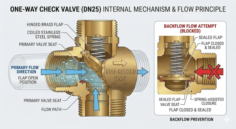 Thông số kỹ thuật quan trọng của van 1 chiều