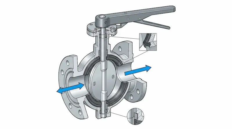 Nguyên lý hoạt động của van bướm