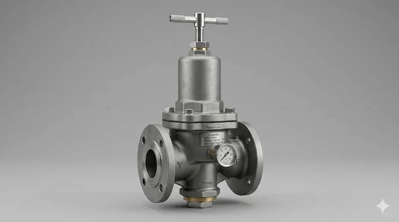 Van giảm áp hơi nước làm bằng gang hoặc thép không gỉ, van công nghiệp có vít điều chỉnh và buồng lò xo