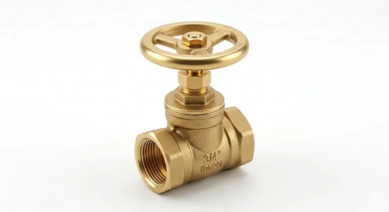 Van đồng thau chất lượng cao 3/4 inch (DN20), chất liệu đồng thau mạ vàng, kết nối ren