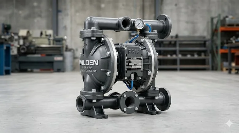 Hình ảnh chân thực độ phân giải cao của một máy bơm màng Wilden 3 inch