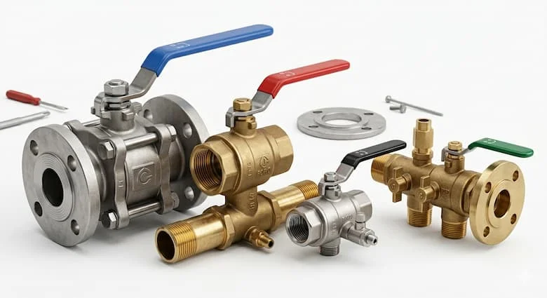 Ảnh sản phẩm độ phân giải cao của van bi xả công nghiệp được sử dụng trong hệ thống nước, HVAC và khí nén