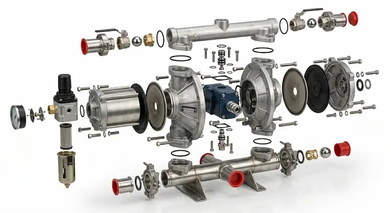 Cấu tạo chi tiết từng bộ phận của máy bơm