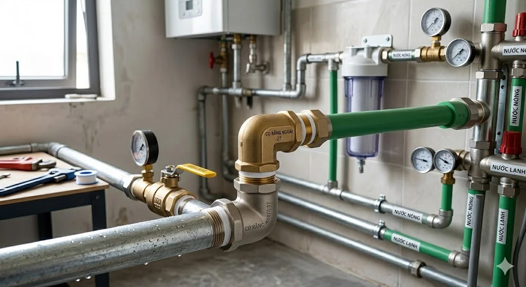 Hướng dẫn lắp đặt co răng ngoài