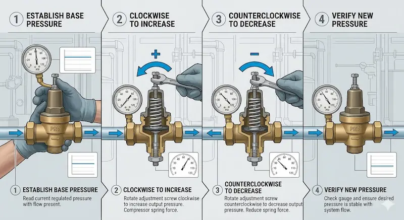 Hướng dẫn cách điều chỉnh van giảm áp
