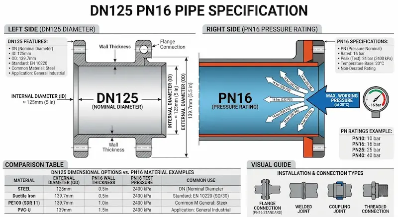 Giải mã thông số kỹ thuật Dn125 và pn16