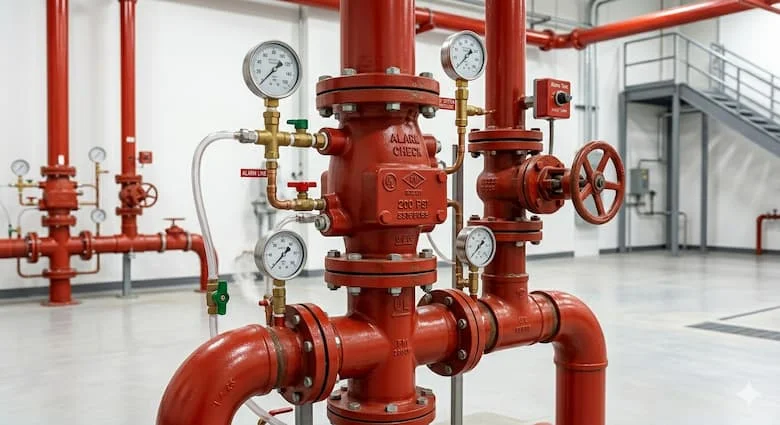 Van phun nước chữa cháy độ phân giải cao được lắp đặt trong hệ thống phòng cháy chữa cháy công nghiệp