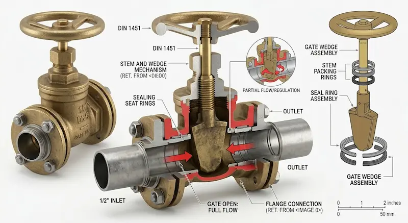 Thông số quan trọng của van cổng