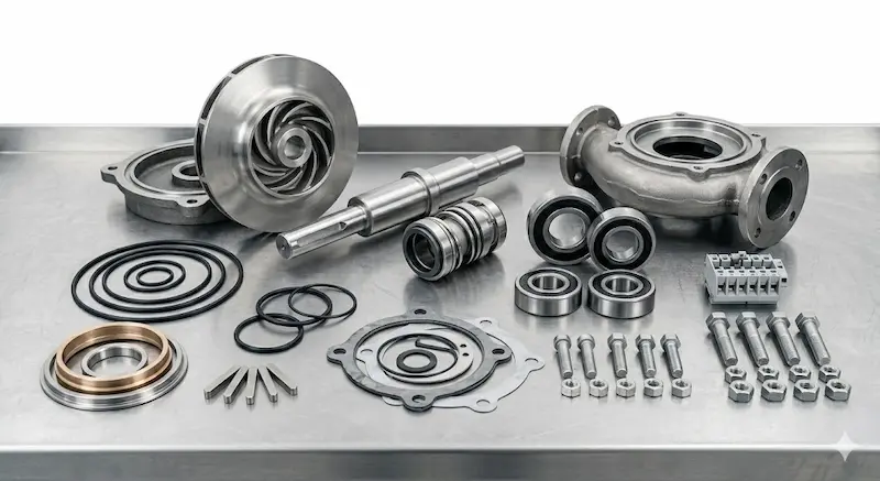 Giới thiệu chi tiết các bộ phận bên trong của máy bơm