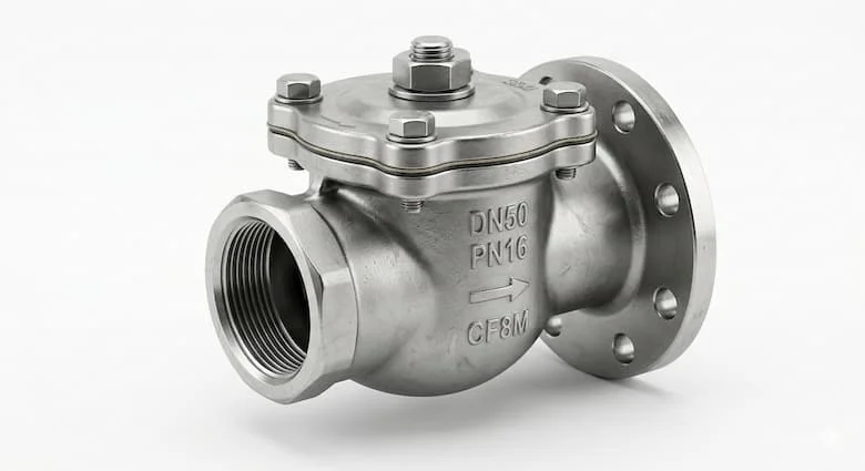Van một chiều bằng thép không gỉ siêu thực, van một chiều công nghiệp bằng thép không gỉ với kết nối ren và mặt bích