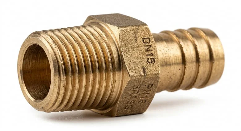 Hình ảnh sản phẩm phụ kiện đường ống bằng đồng thau (đầu nối ren ngoài DN15 / 21mm)