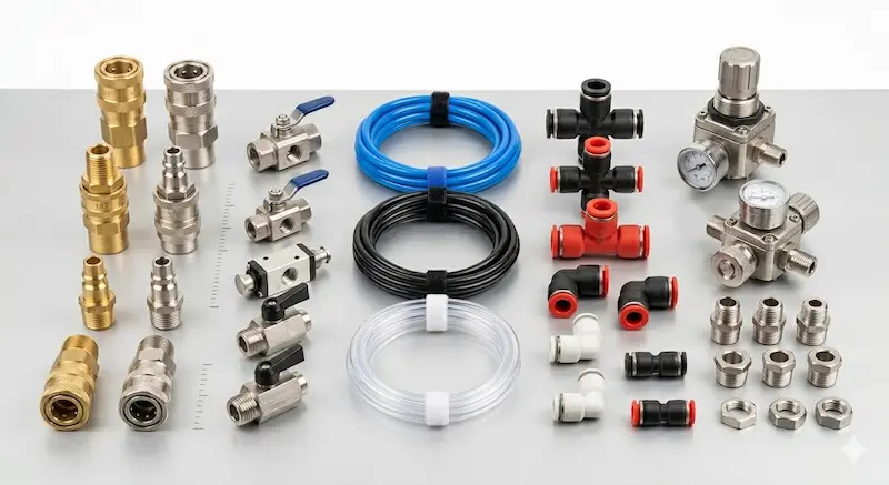 Giới thiệu các loại phụ kiện ống khí nén