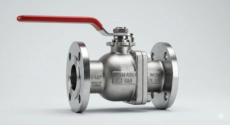 Van công nghiệp bằng thép không gỉ chất lượng cao được làm từ vật liệu ASTM A351 CF8M, bề mặt được đánh bóng, kết cấu kim loại chi tiết