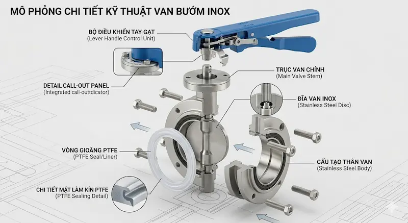 Thông số kỹ thuật quan trọng của van bướm