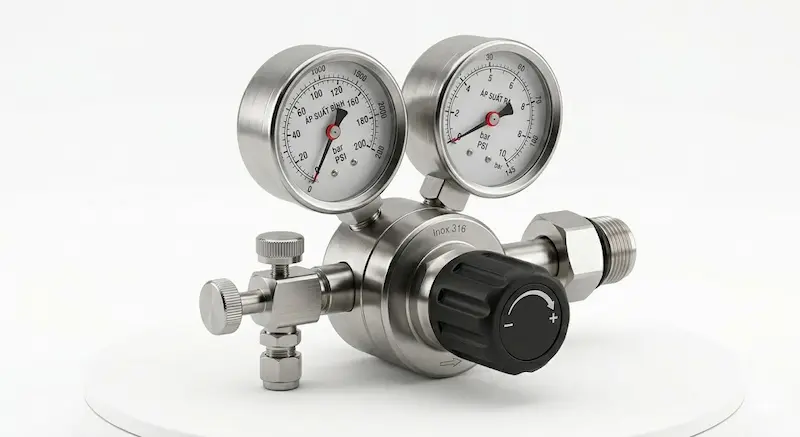 Giới thiệu thiết bị điều tiết áp suất khí CO2 phổ biến hiện nay