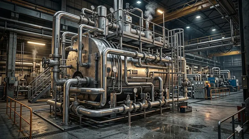 Cận cảnh hệ thống thiết kế của nồi hơi
