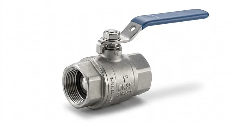 Hình ảnh sản phẩm van công nghiệp siêu thực 1 inch DN25, van bi bằng thép không gỉ