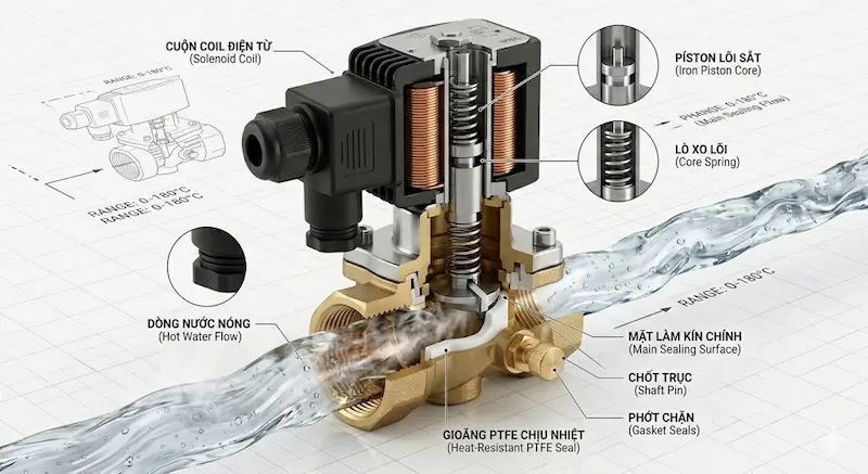 Nguyên lý hoạt động của van điện từ