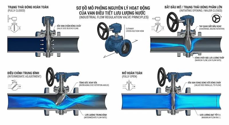 Nguyên lý hoạt động của van điều tiết